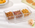 اردوخوری شیشه ای سه خانه لیمون