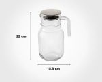 پارچ شیشه ای 1.5 لیتر درب استیل لیمون - Image 2