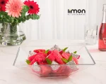 میوه خوری شیشه ای مربع لیمون