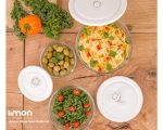 ست ظرف شیشه ای وکیومی تاریخ دار لیمون
