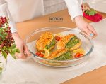 تابه گرد شیشه‌ ای 3.4 لیتر لیمون