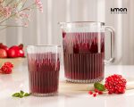 ست پارچ و لیوان شیشه ای چاپدار لیمون