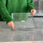 شیرینی خوری مربع شیشه ای لیمون