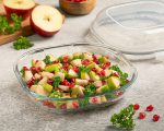 ظرف شیشه ای سرو ونگهداری دربدار 1/25 لیتر لیمون