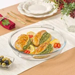 تابه گرد شیشه‌ ای 3.4 لیتر لیمون