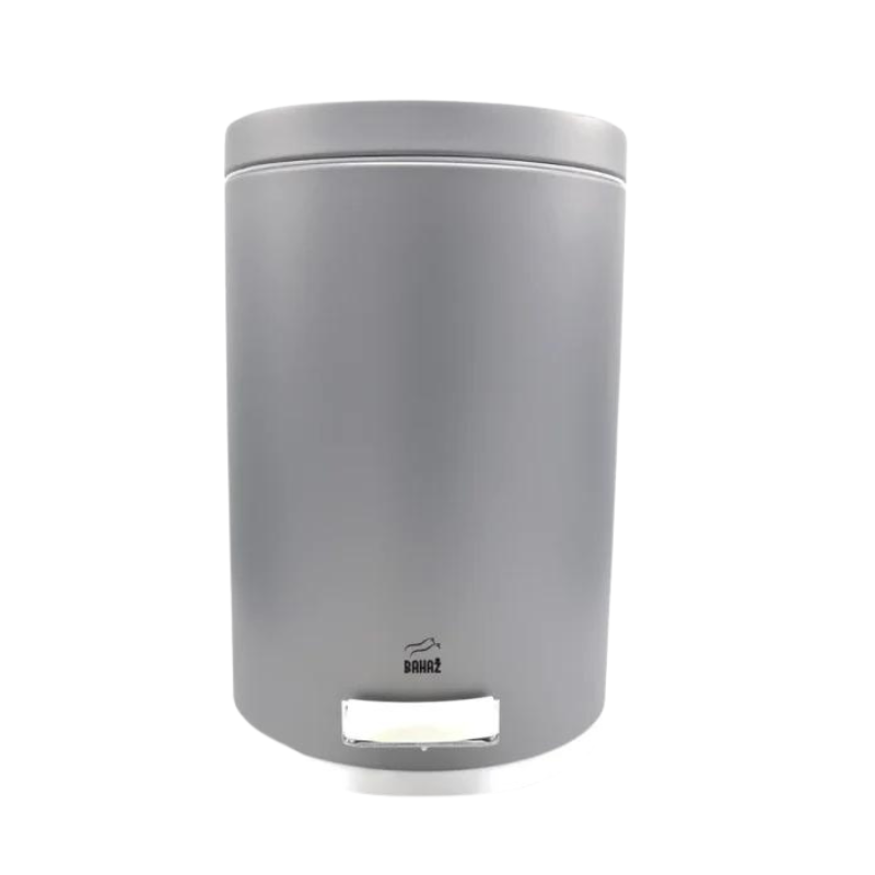1(1) سطل زباله پدالی 14 لیتری سایلنت نقره ای سمباده ای بهازکالا کد 16176100 - Image 1