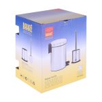 ست سطل زباله و فرچه کوتاه 3 لیتر سفید بهازکالا کد 16154089 - Image 5