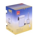 ست سطل زباله و فرچه کوتاه 3 لیتر استیل مشکی درب فلزی بهازکالا کد 16154070 - Image 12