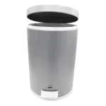 سطل زباله پدالی 14 لیتری سایلنت نقره ای سمباده ای بهازکالا کد 16176100 - Image 2