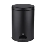 سطل زباله پدالی 14 لیتری سایلنت مشکی درب فلزی بهازکالا کد 16176072
