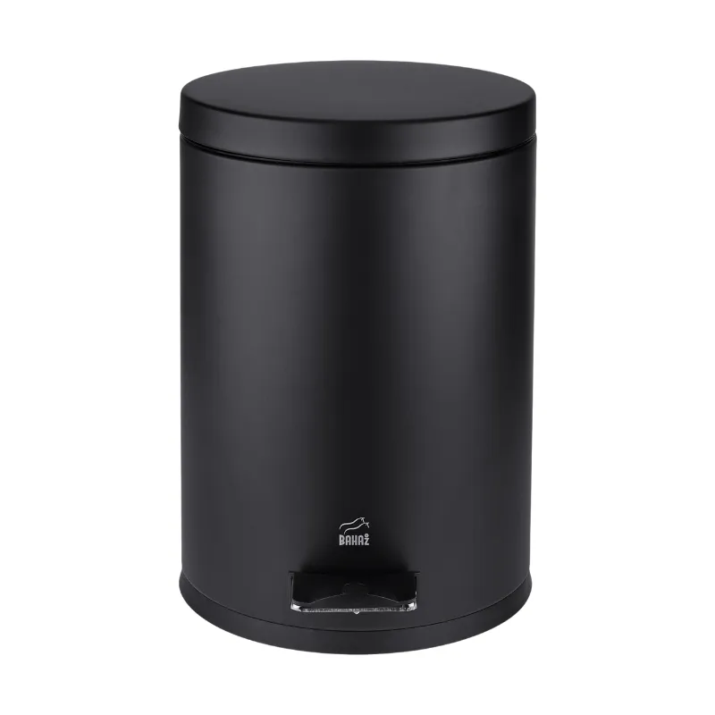 2 سطل زباله پدالی 14 لیتری سایلنت مشکی درب فلزی بهازکالا کد 16176072 - Image 1