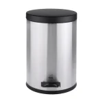 سطل زباله پدالی 14 لیتری سایلنت استیل مشکی بهازکالا کد 16176070