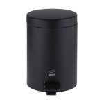 ست سطل زباله و فرچه کوتاه 3 لیتر مشکی درب فلزی بهازکالا کد 16154072 - Image 2