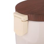 سطل زباله پدالی 14 لیتری خمره ای سایلنت کرم درب ونگه بهازکالا کد 16626183 - Image 5