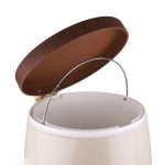 سطل زباله پدالی 14 لیتری خمره ای سایلنت کرم درب ونگه بهازکالا کد 16626183 - Image 6