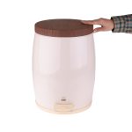 سطل زباله پدالی 14 لیتری خمره ای سایلنت کرم درب ونگه بهازکالا کد 16626183 - Image 7