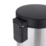 ست سطل زباله و فرچه کوتاه 3 لیتر استیل مشکی درب فلزی بهازکالا کد 16154070 - Image 6