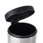 ست سطل زباله و فرچه کوتاه 3 لیتر استیل مشکی درب فلزی بهازکالا کد 16154070 - Image 7