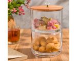 شکلات خوری اکرلیک 2 طبقه درب چوبی لیمون