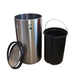 سطل زباله چرخشی آکا الکتریک مدل ویل دور بین باریک حجم 30 لیتر - Image 4