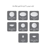 سرویس چینی زرین 29 پارچه نئوکلاسیک فرانسیس سرمه‌ای درجه عالی - Image 3
