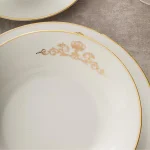 سرویس چینی زرین 35پارچه غذاخوری شهرزاد کویین طلایی درجه عالی - Image 4