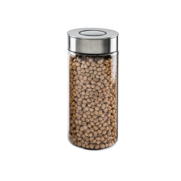بانکه شیشه ای درب استیل 20 سانت یونیک کد UN-1702