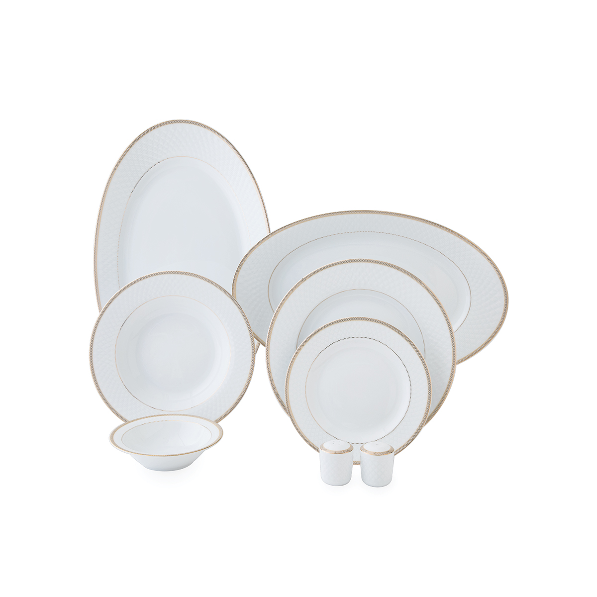 a40cfdc6ebfcdd749761a0308704f0a2ad35aa7c_1709117374 سرویس چینی زرین 28 پارچه غذاخوری رادیانس سپینود طلایی - Image 1