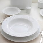 سرویس چینی زرین 28 پارچه غذاخوری رادیانس سفید درجه عالی - Image 3