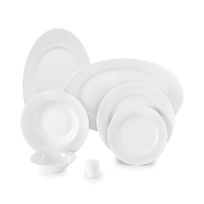 white28s سرویس چینی زرین 28 پارچه غذاخوری رادیانس سفید درجه عالی - Image 1