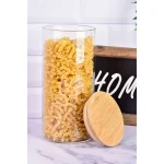 بانکه شیشه ای درب چوبی گرد 20 سانت یونیک کد UN-1746