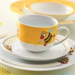 سرویس غذاخوری 5 پارچه کودک چینی زرین ایران سری ایتالیا اف مدل بامبل‌بی درجه عالی - Image 4