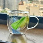 لیوان پیرکس دوجداره پر رنگی