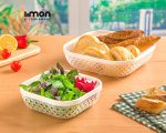 سبد نان و سبزی کوچک طرح بافت لیمون - Image 3