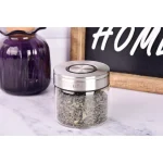 بانکه شیشه ای درب استیل 6 سانت یونیک کد UN-1730