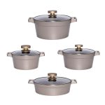 سرویس قابلمه 8 پارچه دیاموند بژ یونیک کد UN-8503
