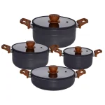 سرویس قابلمه 8 پارچه دیاموند طوسی چوبی یونیک کد UN-8190