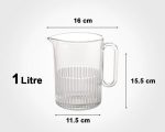 پارچ شیشه ای شیاردار لیمون - Image 2