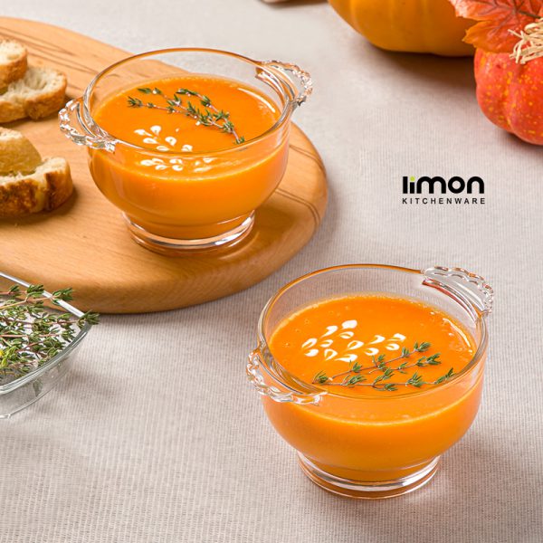 ست سوپ خوری 2عددی شیشه ای لیمون