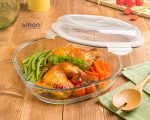 ظرف شیشه ای سرو و نگهداری دربدار 2/75 لیتر لیمون - Image 2