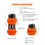قمقمه سیلیکونی مدل بسکتبال حجم 550میل - Image 10