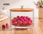 شکلات خوری اکرلیک 1طبقه درب چوبی لیمون