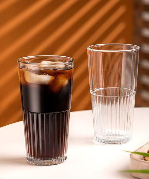 لیوان شیشه ای 2عددی 410 سی سی لیمون