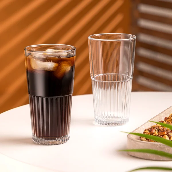 لیوان شیشه ای 2عددی 410 سی سی لیمون