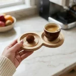 اردوخوری سرو چوبی مدل دایره دوخانه رزیک وود