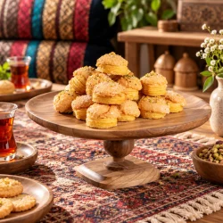 شیرینی خوری پایه دار فنیس چوبی اماهوم